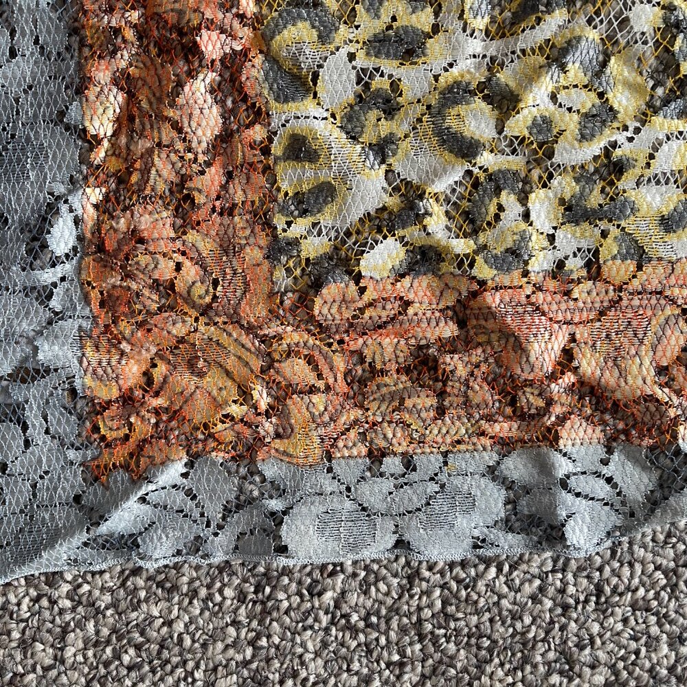 Vivienne Westwood Leopard Lace Scarf Handkerchief - Picture 3 of 3